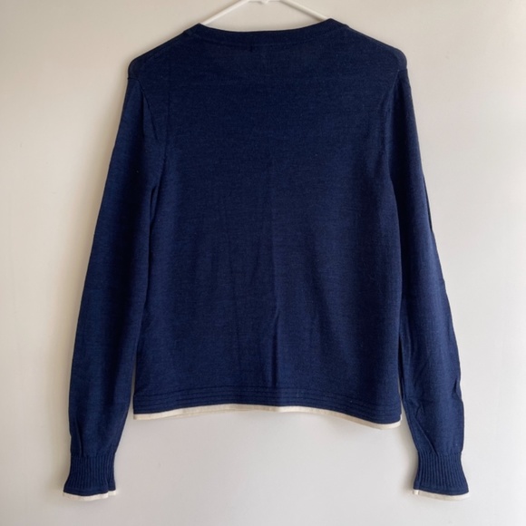 Club Monaco Crew Neck Navy Blue Sweater. Size Large - Picture 2 of 12